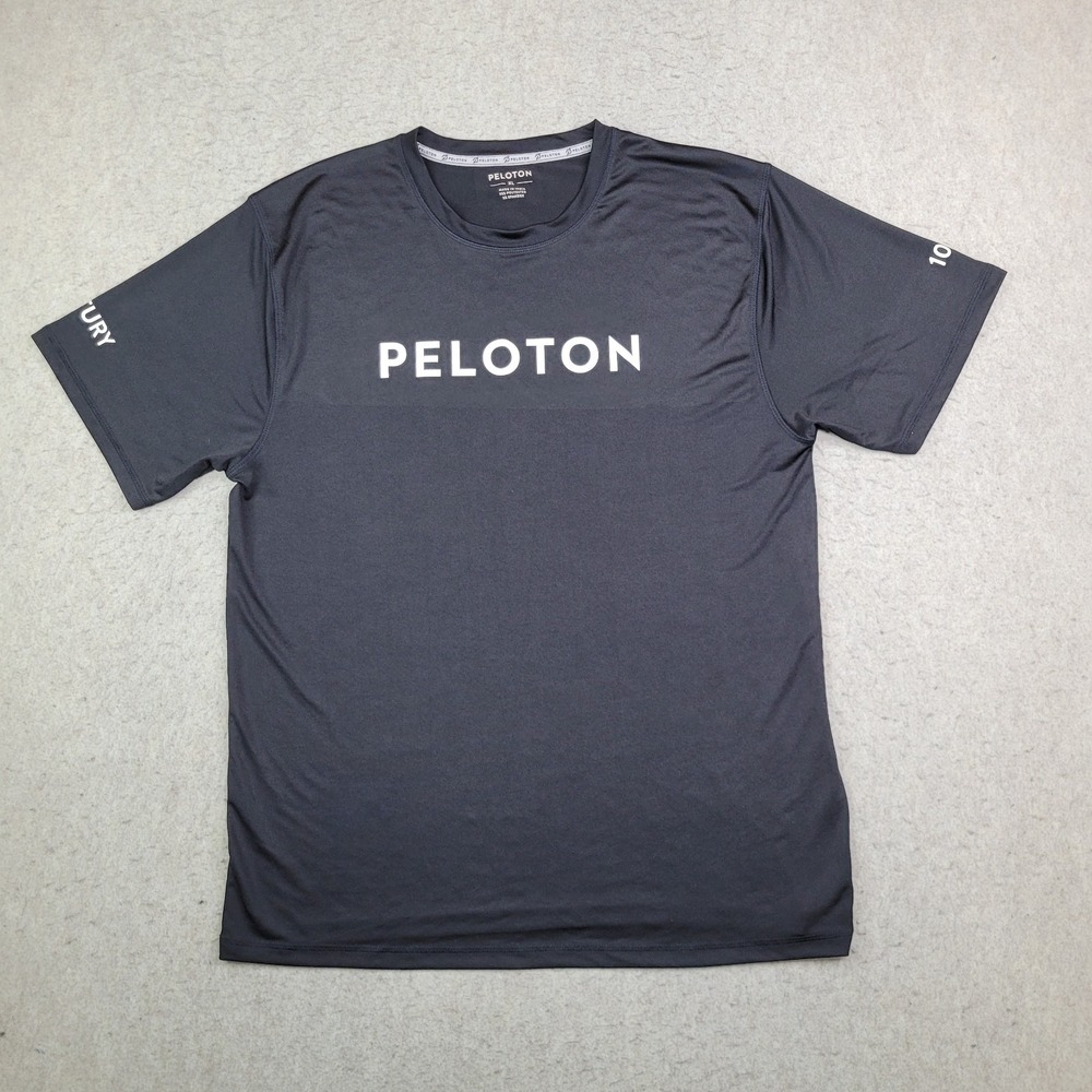 Peloton Century 100‎ Milestone T-Shirt Men's XLarge Black Performance Crew Neck